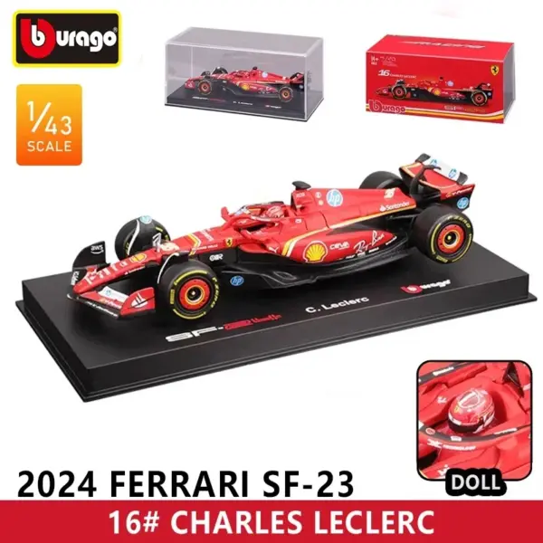 Bburago 1:43 F1 Racing Car Model Red Bull RB20 - Image 37