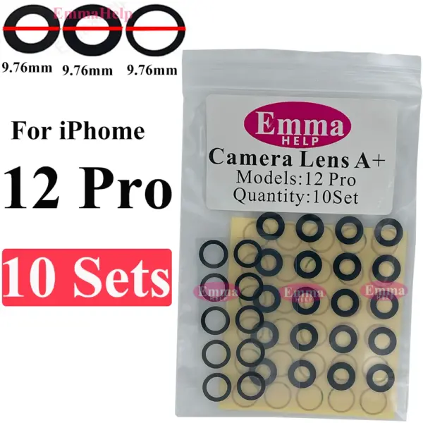 EmmaHelp 10-Pack Rear Camera Lens for iPhone Models - Image 14