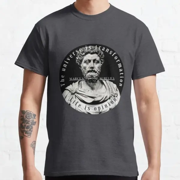 Marcus Aurelius Funny Philosophy Graphic Tee - Image 8