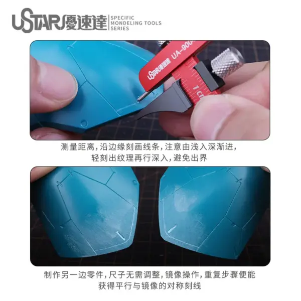 Aluminum Alloy Carving Ruler for Model Engraving - Image 6
