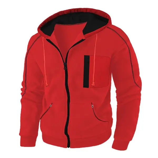 Men's Full Zip Hoodie Jacket Casual Sweatshirt - Image 10