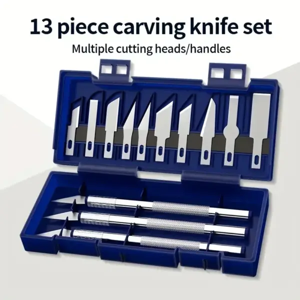 13-Piece Metal Carving Knife Set for DIY