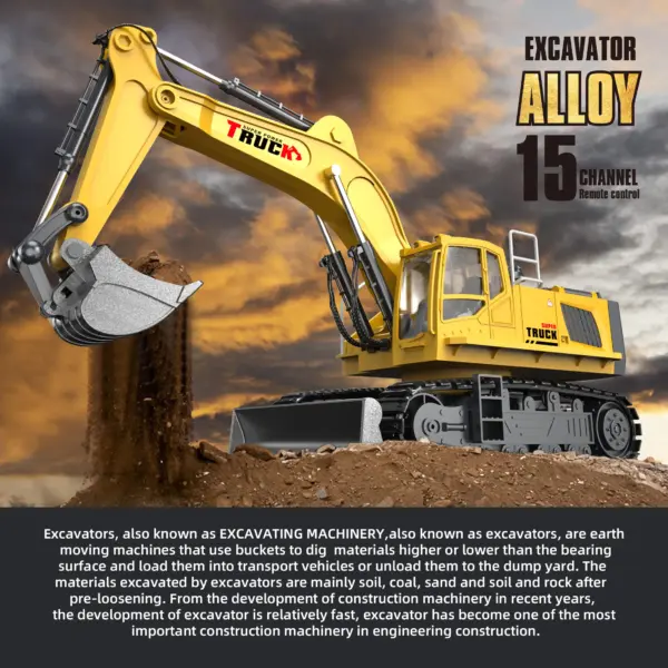 1/18 RC Excavator Electric Toy with 12+ Channels - Image 5