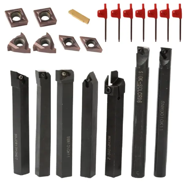 Lathe Tool Holder Set with Inserts 8mm 10mm 12mm - Image 8