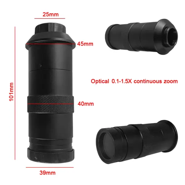 130X Adjustable C-Mount Microscope Lens - Image 3