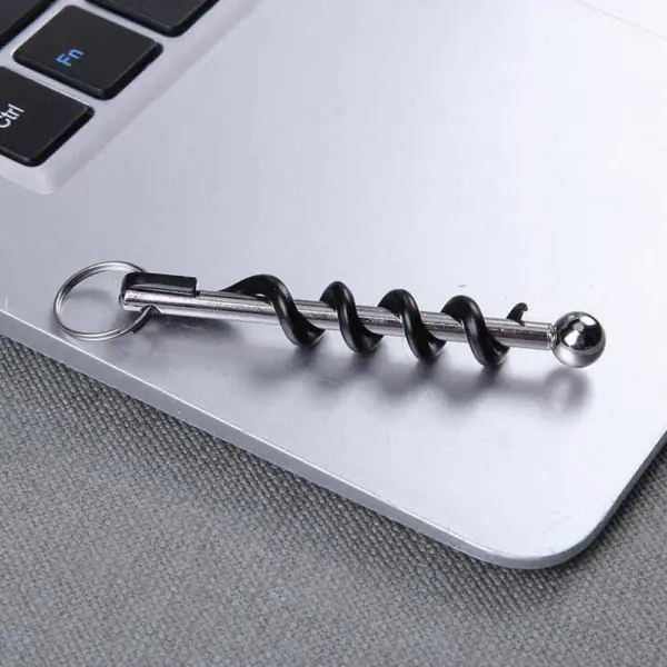 Mini Portable Wine Bottle Opener with Keychain - Image 4
