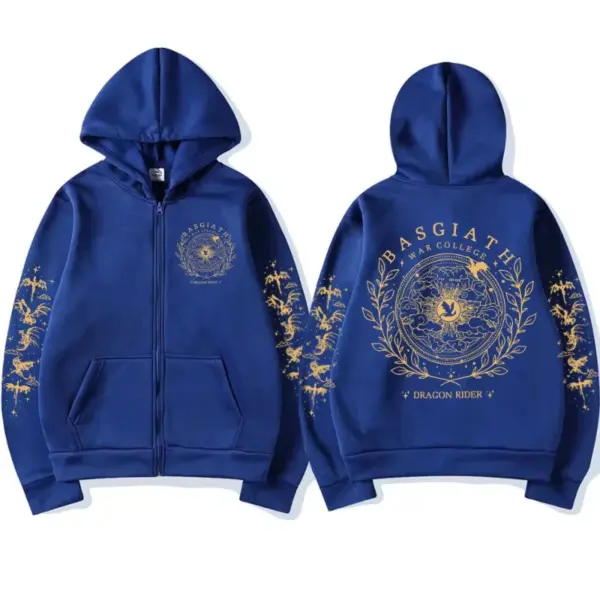 Harajuku Dragon Rider Zip Hoodie Men Women - Image 4