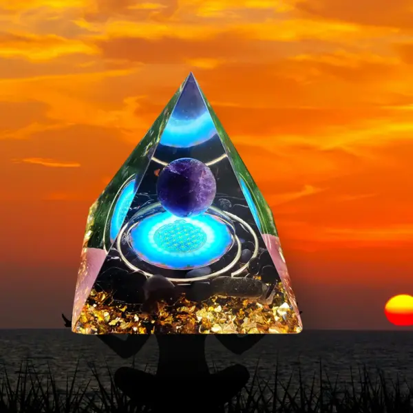5cm Natural Stone Orgonite Pyramid Crystal - Image 6