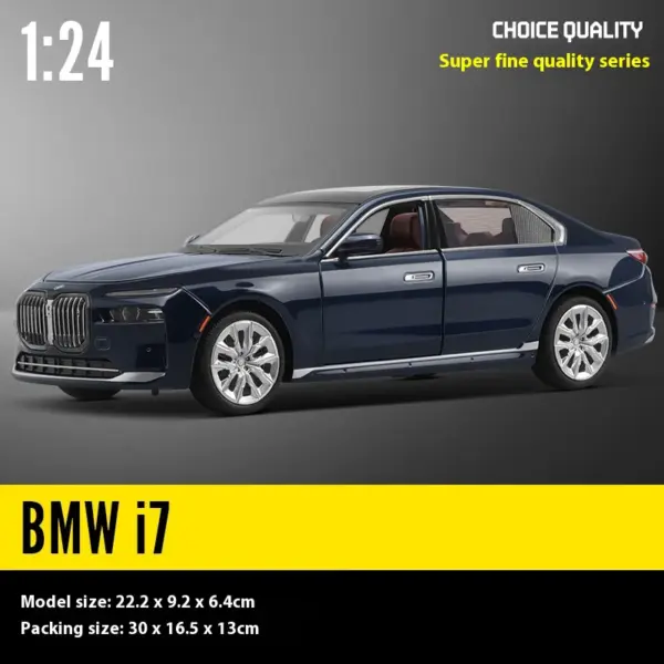 Diecast 1:24 BMW I7 G70 M70L Model Car - Image 9