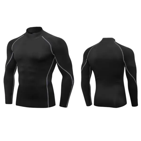 Men's Compression Long Sleeve Turtleneck Shirt - Image 3