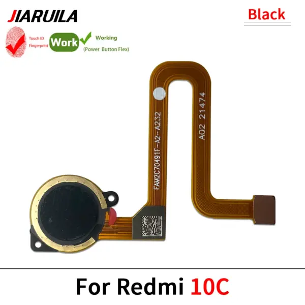 Fingerprint Sensor Home Return Power Button Flex Cable for Xiaomi Redmi 13C - Image 3