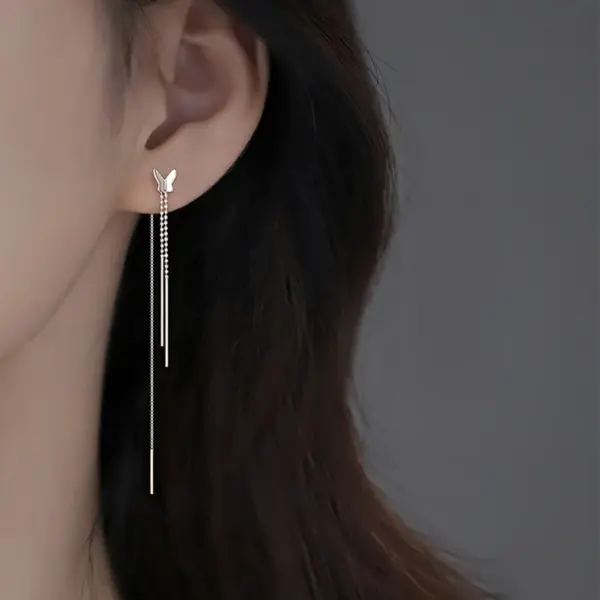 Trendy Drop Earrings with Star Heart Pendants - Image 17