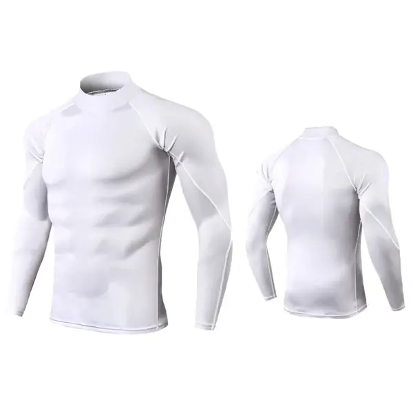 Men's Compression Long Sleeve Turtleneck Shirt - Image 5