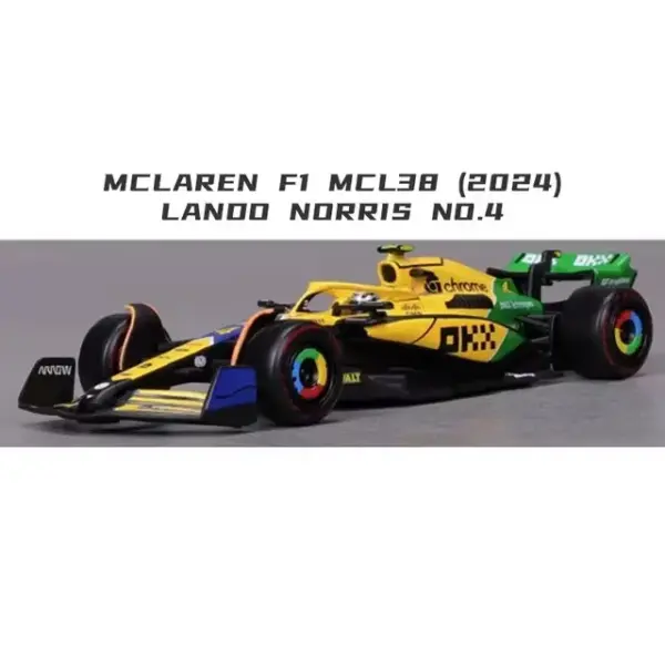 1:43 Bburago McLaren Mcl38 Monaco GP Diecast Model - Image 5