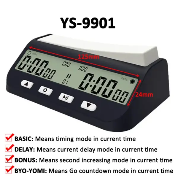 YS9901/YS902 Digital Chess Timer Stopwatch - Image 7