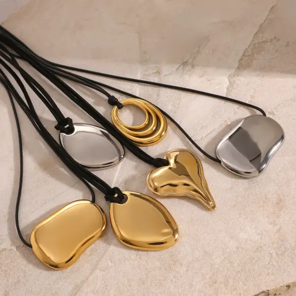 Geometric Stainless Steel Pendant Necklace - Image 6