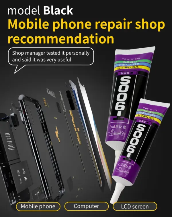 T900S Black Adhesive Glue for Devices 15/50/110ml - Image 3