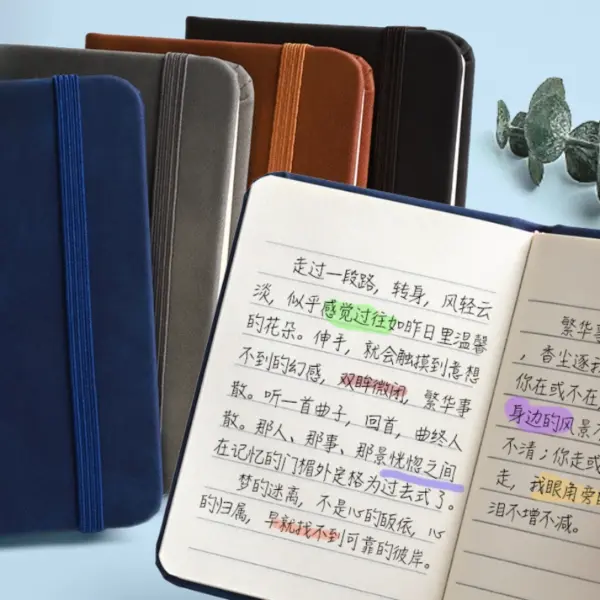 Portable A7 Mini Notebook Small Leather Notepad - Image 3