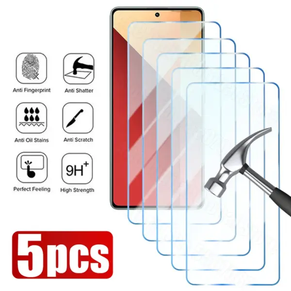 5PCS Tempered Glass for Redmi Note Series