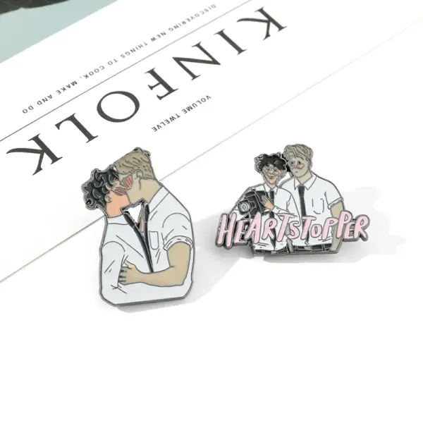 Colorful Heartstopper Enamel Pin Brooch - Image 4