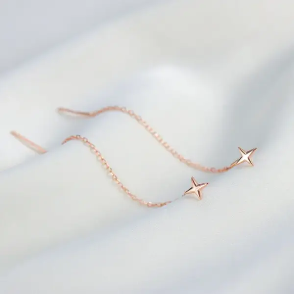 Trendy Drop Earrings with Star Heart Pendants - Image 21