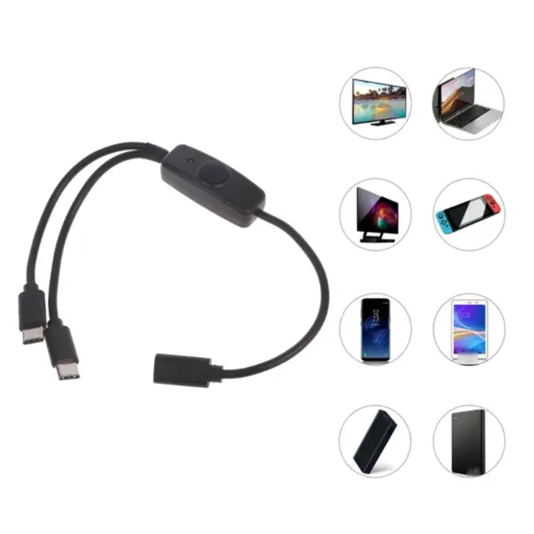 USB Type C Male to Female Charging Cable 30cm - Image 5
