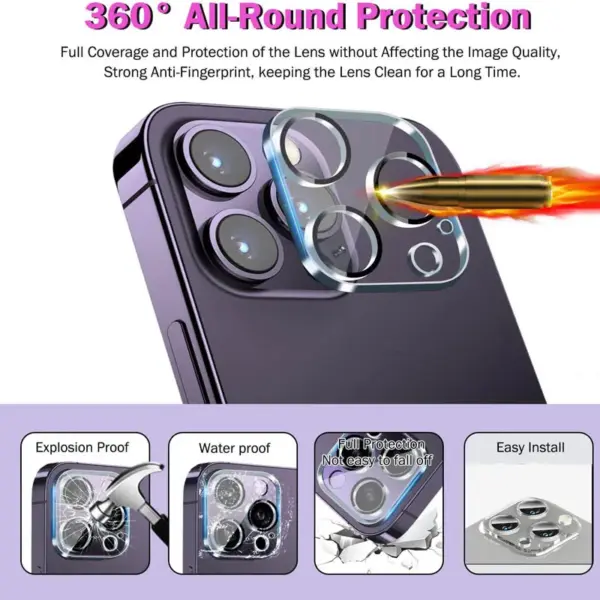 Camera Protector for iPhone 16 15 14 13 Pro Max - Image 3