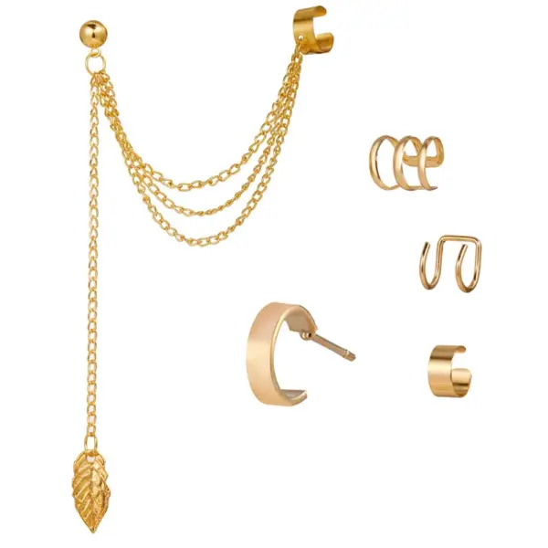 Long Tassel Ear Cuff Earrings Unisex Style - Image 8