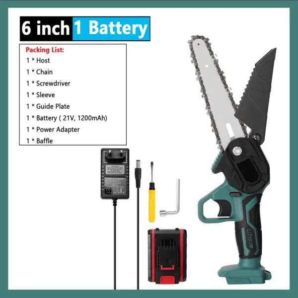 8 Inch Electric Pruning Chainsaw with Battery - Image 12