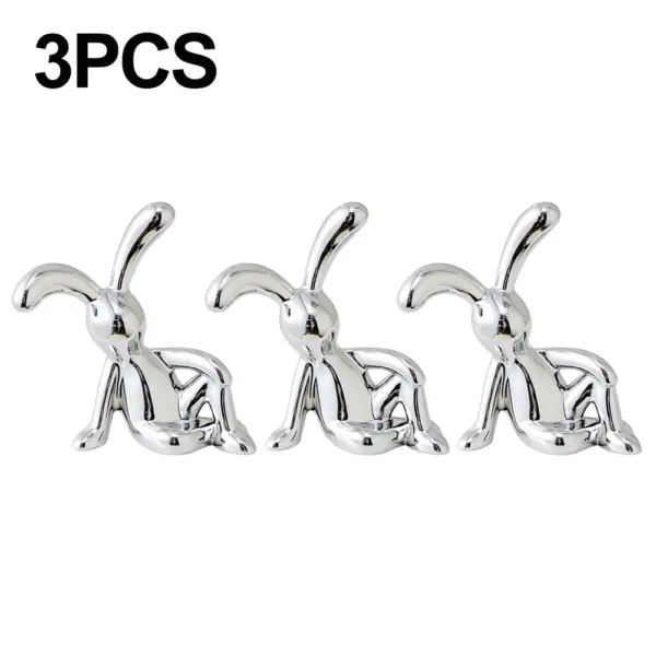 Silver Bunny Decorative Ornament for Home Decor - Image 14