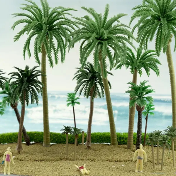 Miniature Palm Trees for HO Scale Models 5pcs - Image 4