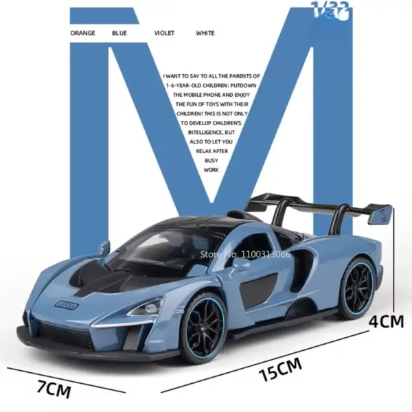 1/32 Senna Car Model Metal Diecast Vehicle - Image 2