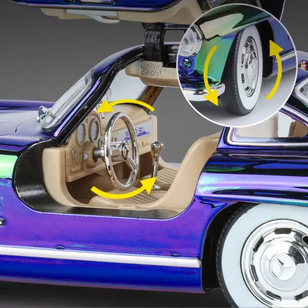 1:24 Alloy Benz 300SL Diecast Model Car - Image 4