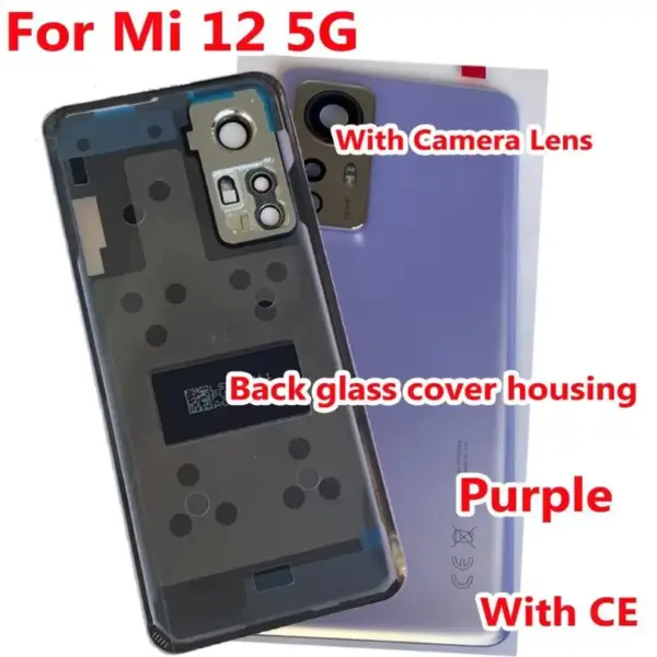Xiaomi 12X Rear Battery Cover Replacement Door - Image 2