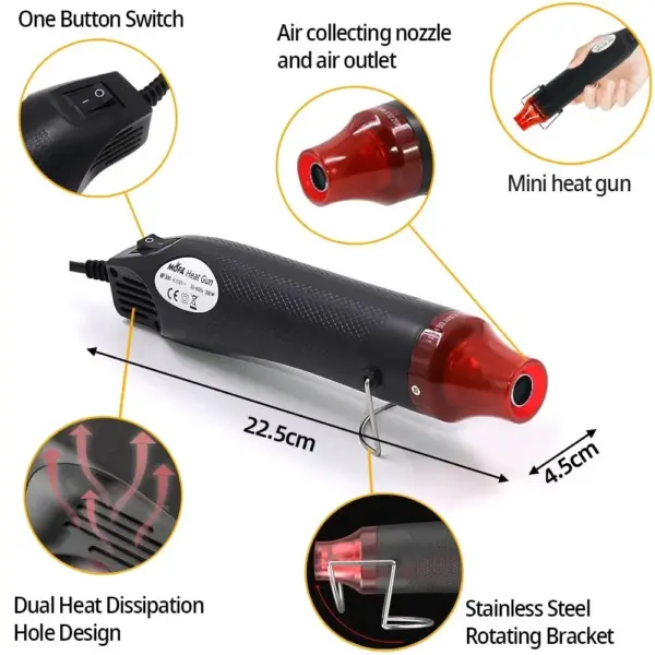 300W Handheld Hot Air Gun for Crafts - Image 2