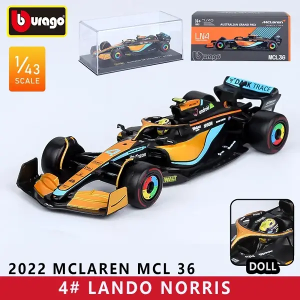 Bburago 1:43 F1 Racing Car Model Red Bull RB20 - Image 7