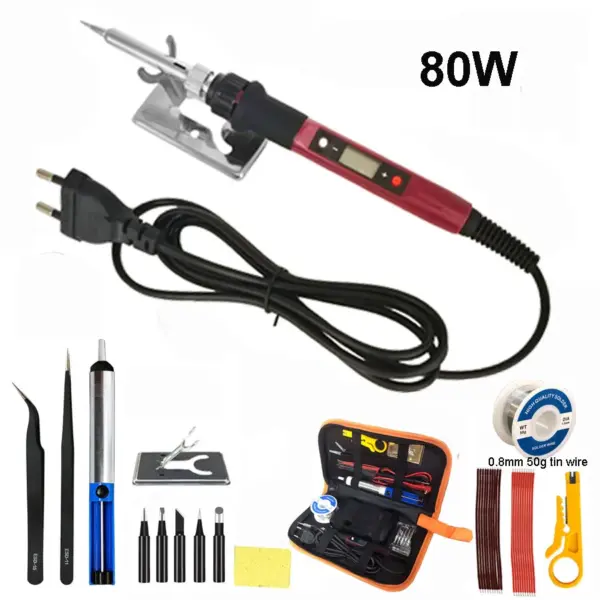80W Adjustable Digital Soldering Iron Set - Image 10
