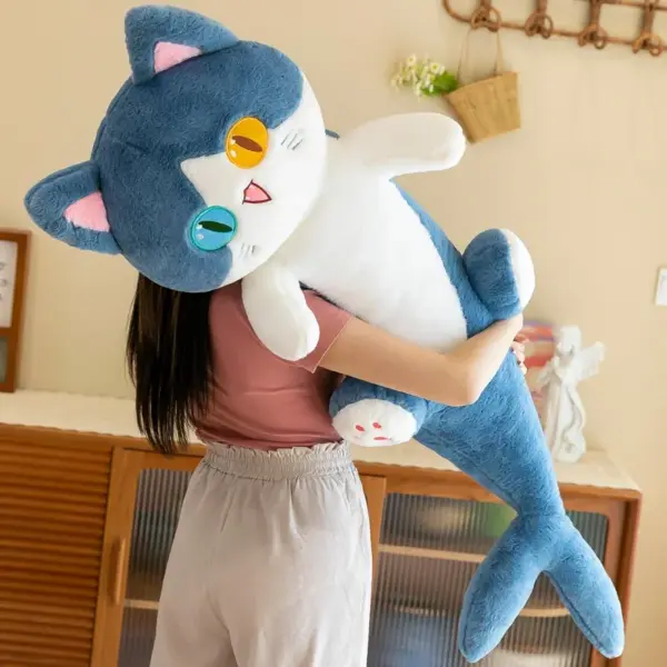 Pupil Shark Cat Plush Doll Pillow 135cm - Image 3