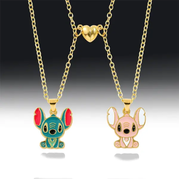 Disney Stitch Heart Necklace for Couples - Image 15