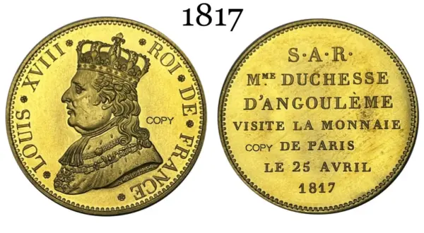 Louis XVIII Commemorative Replica Coin - Image 5