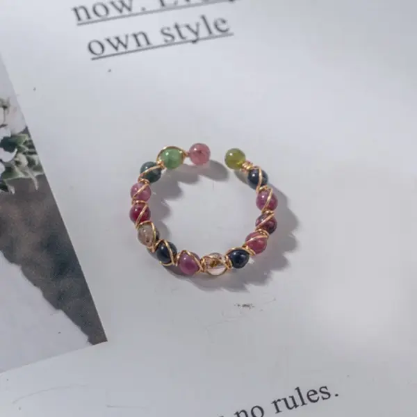 Chakra Healing Crystal Bead Ring - Image 5