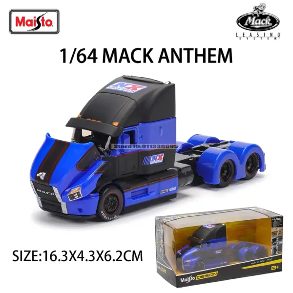 Maisto 1:64 Mercedes-Benz MACK Trailer Model - Image 2