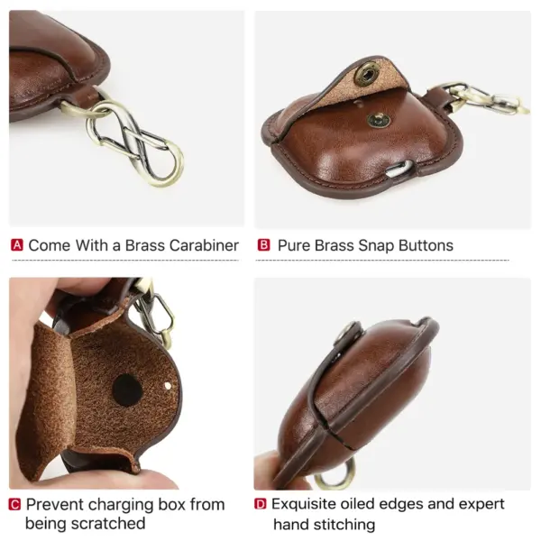 Genuine Leather Case for AirPods 4 - Image 4