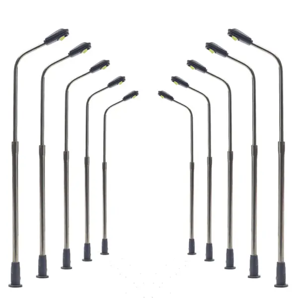 10pcs Metal Railway Street Light Lamps 3V
