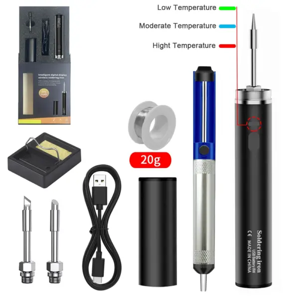 USB Soldering Iron 5V 8W with Battery - Image 8