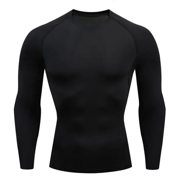 Men's Compression Long Sleeve Turtleneck Shirt - Image 14