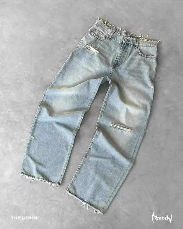 Baggy Cartoon Embroidered Hip Hop Jeans - Image 2