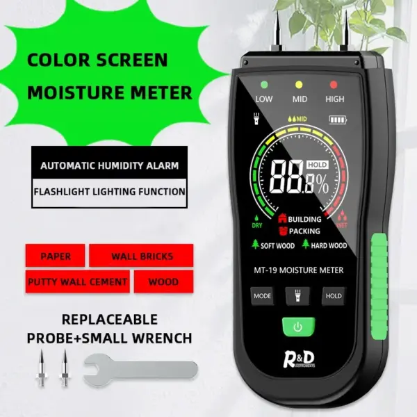 MT19 Wood Moisture Meter with LCD Display