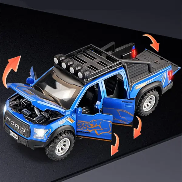 1:32 Alloy Ford Raptor F150 Diecast Model - Image 4