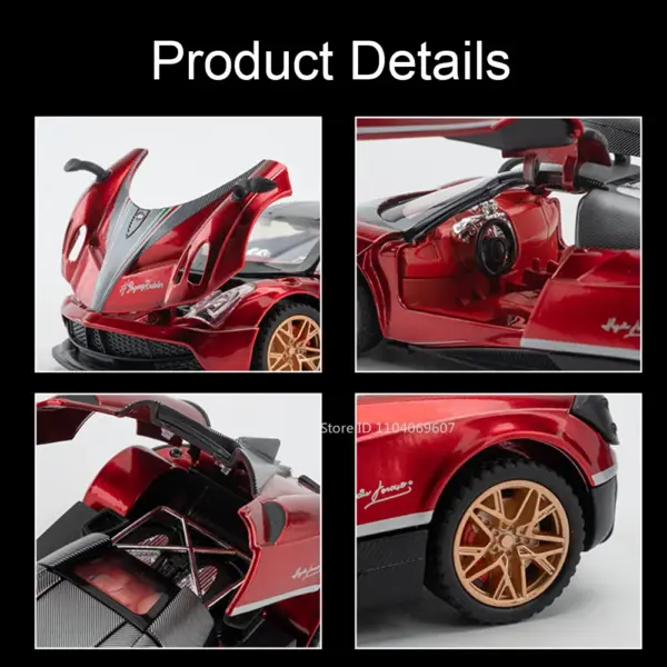 1:32 Pagani Huayra BC Diecast Car Model - Image 3
